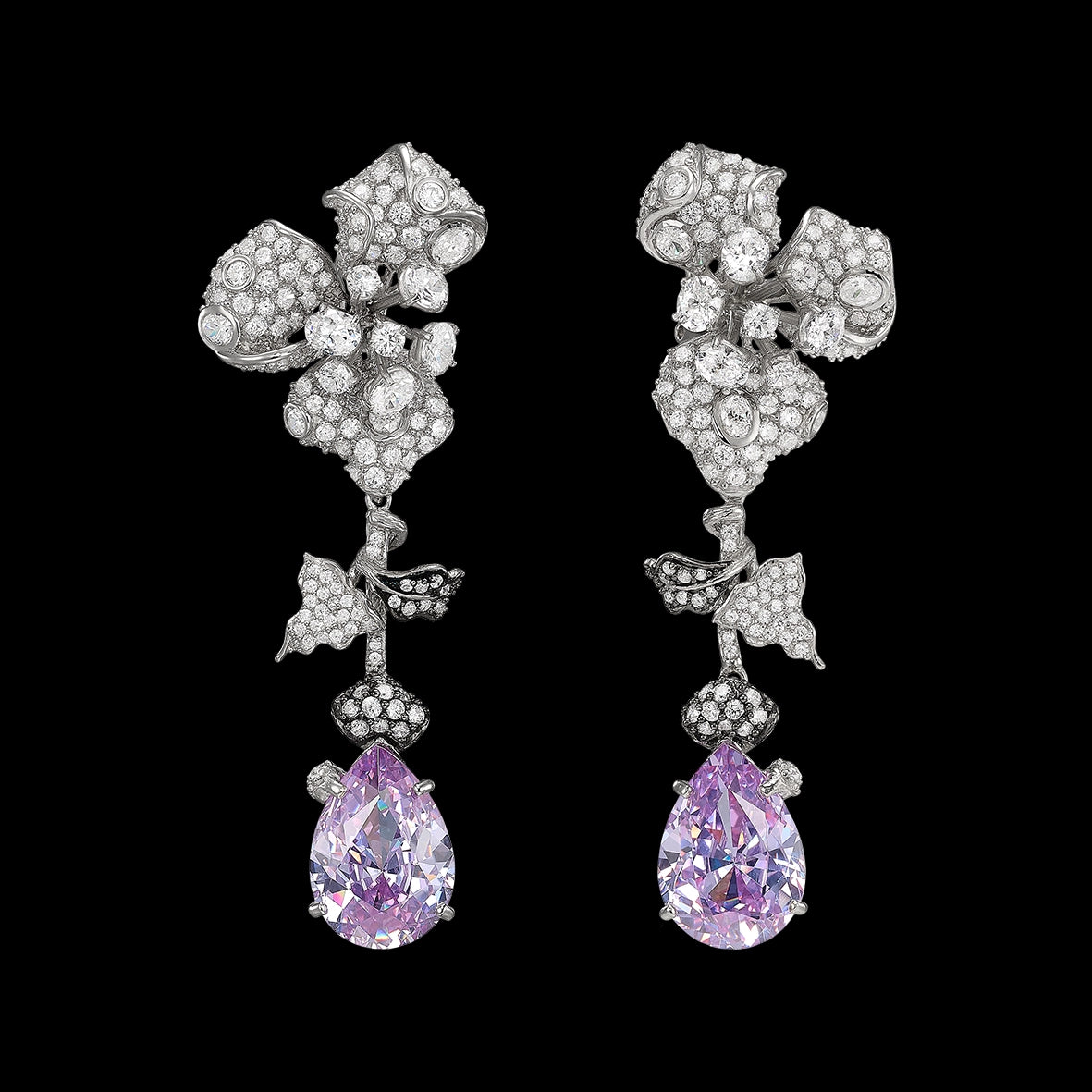 Lavender Orchid Earrings